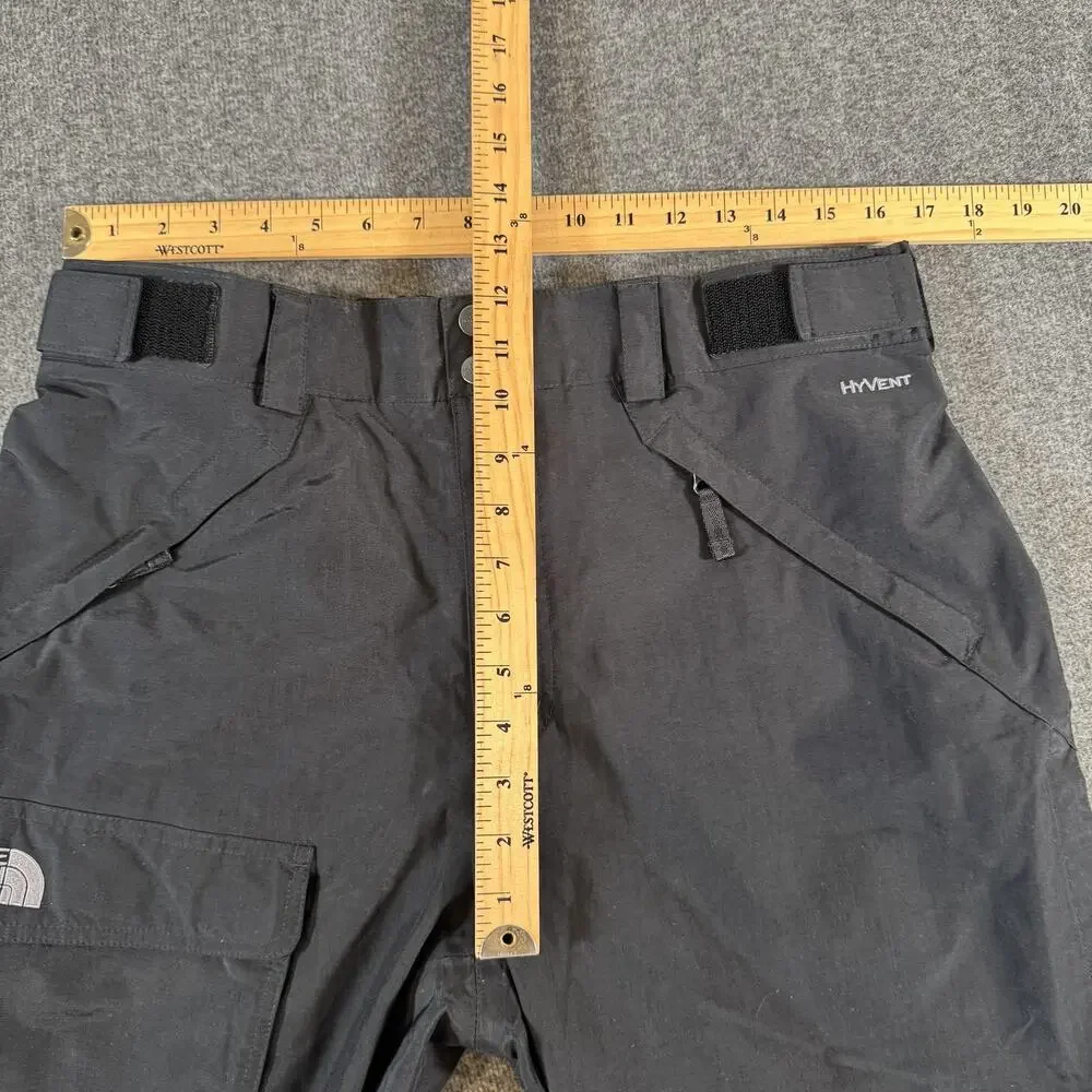 The North Face HyVent Snow Pants Mens Medium Black Waterproof Ski Cargo Vented